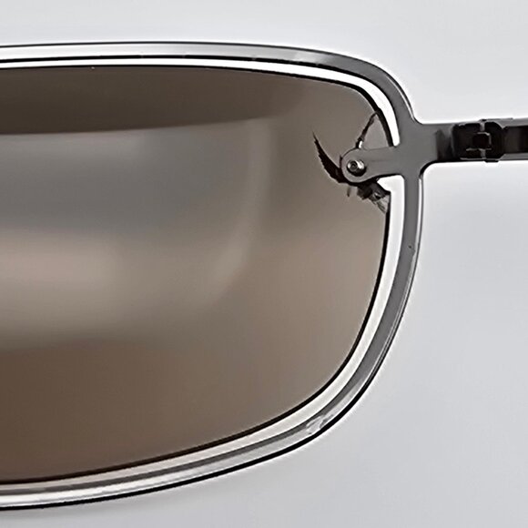 Giorgio Armani 1531 1144/54 Silver Frame Top Gradient Silver Lens Sunglasses - Picture 8 of 16